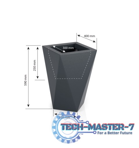 Designerska donica MONUMO VASO Antracyt MONUMO Designerska donica MONUMO VASO Antracyt MONUMO