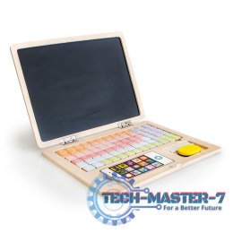 Drewniany laptop edukacyjny tablica magnetyczna ECOTOYS ECOTOYS