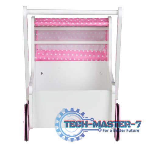 Drewniany wózek dla lalek z daszkiem ECOTOYS ECOTOYS Drewniany wózek dla lalek z daszkiem ECOTOYS ECOTOYS
