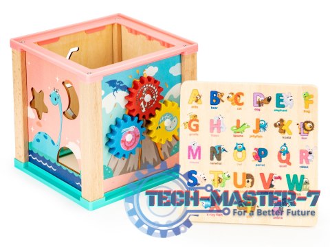 Drewniana kostka edukacyjna, sorter mula ECOTOYS ECOTOYS Drewniana kostka edukacyjna, sorter mula ECOTOYS ECOTOYS