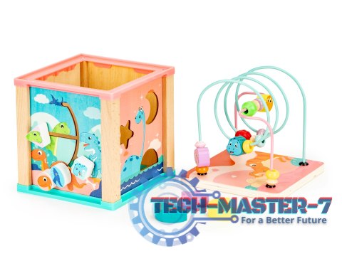 Drewniana kostka edukacyjna, sorter mula ECOTOYS ECOTOYS Drewniana kostka edukacyjna, sorter mula ECOTOYS ECOTOYS