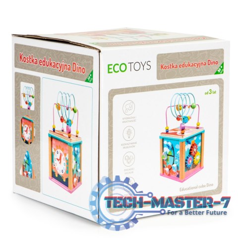Drewniana kostka edukacyjna, sorter mula ECOTOYS ECOTOYS Drewniana kostka edukacyjna, sorter mula ECOTOYS ECOTOYS