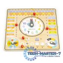 Drewniana tablica manipulacyjna kalendarz zegar ECOTOYS ECOTOYS