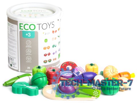 Drewniane warzywa do krojenia dla dzieci 20 sztuk ECOTOYS ECOTOYS Drewniane warzywa do krojenia dla dzieci 20 sztuk ECOTOYS ECOTOYS