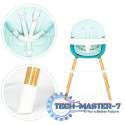 Krzesełko fotelik do karmienia 2w1 niebieskie ECOTOYS ECOTOYS
