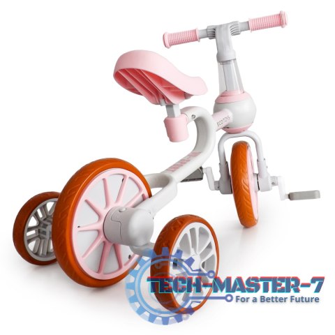 Rower rowerek biegowy 4w1 Pedały Kółka boczne różowy ECOTOYS ECOTOYS Rower rowerek biegowy 4w1 Pedały Kółka boczne różowy ECOTOYS ECOTOYS