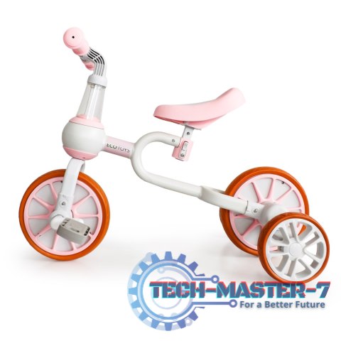 Rower rowerek biegowy 4w1 Pedały Kółka boczne różowy ECOTOYS ECOTOYS Rower rowerek biegowy 4w1 Pedały Kółka boczne różowy ECOTOYS ECOTOYS