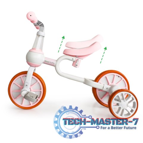Rower rowerek biegowy 4w1 Pedały Kółka boczne różowy ECOTOYS ECOTOYS Rower rowerek biegowy 4w1 Pedały Kółka boczne różowy ECOTOYS ECOTOYS