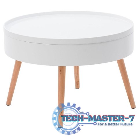Stolik kawowy okrągły ze schowkiem 60cm ModernHome ModernHome Stolik kawowy okrągły ze schowkiem 60cm ModernHome ModernHome