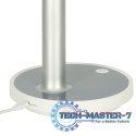 Wentylator biurkowy wiatrak przenośny bezprzewodowy USB z akumulatorem regulowany 4 poziomy mocy LED 38cm biały Wentylator biurkowy wiatrak przenośny bezprzewodowy USB z akumulatorem regulowany 4 poziomy mocy LED 38cm biały