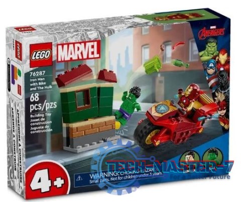 Klocki Marvel Super Heroes 76287 Iron Man z motocyklem i Hulk Klocki Marvel Super Heroes 76287 Iron Man z motocyklem i Hulk