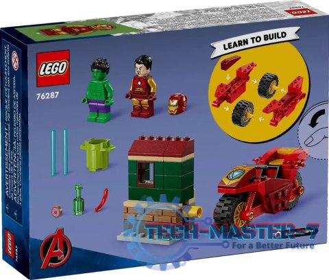 Klocki Marvel Super Heroes 76287 Iron Man z motocyklem i Hulk Klocki Marvel Super Heroes 76287 Iron Man z motocyklem i Hulk