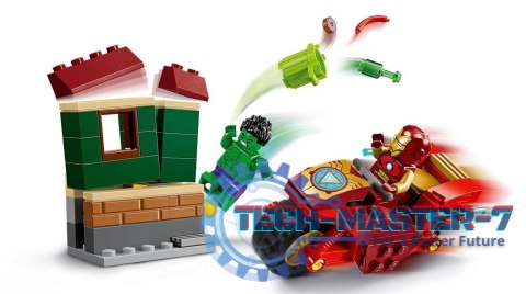 Klocki Marvel Super Heroes 76287 Iron Man z motocyklem i Hulk Klocki Marvel Super Heroes 76287 Iron Man z motocyklem i Hulk