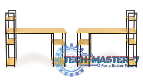 Biurko komputerowe biurowe stół + regał półki loft jasny dąb ModernHome ModernHome Biurko komputerowe biurowe stół + regał półki loft jasny dąb ModernHome ModernHome