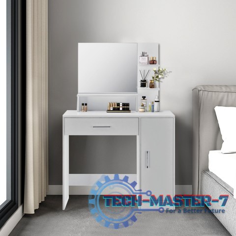 Toaletka kosmetyczna z lustrem nowoczesna biała ModernHome ModernHome Toaletka kosmetyczna z lustrem nowoczesna biała ModernHome ModernHome