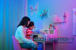 Inteligentne lampki dekoracyjne Strings USB-C (Candies) 100 LED RGB, serca, przezroczysty przewód, 6 m