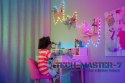 Inteligentne lampki dekoracyjne Strings USB-C (Candies) 100 LED RGB, serca, przezroczysty przewód, 6 m