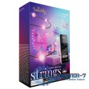 Inteligentne lampki dekoracyjne Strings USB-C (Candies) 200 LED RGB, serca, zielony przewód, 12 m