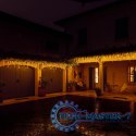 Inteligentne lampki sople Icicle 190 AWW LED, 5x0,5 m, IP44, przezroczysty przewód