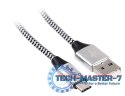 Kabel USB 2.0 TY PE-C A Male 1.0m czarno-srebrny