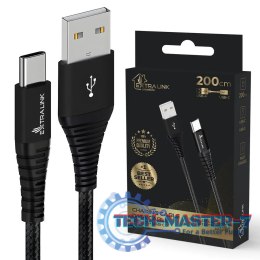 Kabel USB Typ-A do USB Typ-C Smart Life Braided 15W 2m czarny