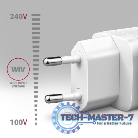ACU-PD30W Ładowarka sieciowa PD 30W, 1x port USB-C, PD3.0/QC3.0/AFC/FCP/Apple Biała ACU-PD30W Ładowarka sieciowa PD 30W, 1x port USB-C, PD3.0/QC3.0/AFC/FCP/Apple Biała
