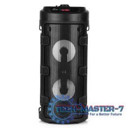 Głośnik PARTYBOX KEG BT MT3165 V2.0 Karaoke/Bluetooth 5.0+EDR/FM/MP3/MicroSD/USB/Equalizer/AUX/Jack 6.3/Pilot/Pasek/USB-C/LED/RM