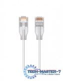 Kabel sieciowy UACC-Cable-Patch-EL-0.3M-W półprzezroczysty, biały 0,3m, Cat6