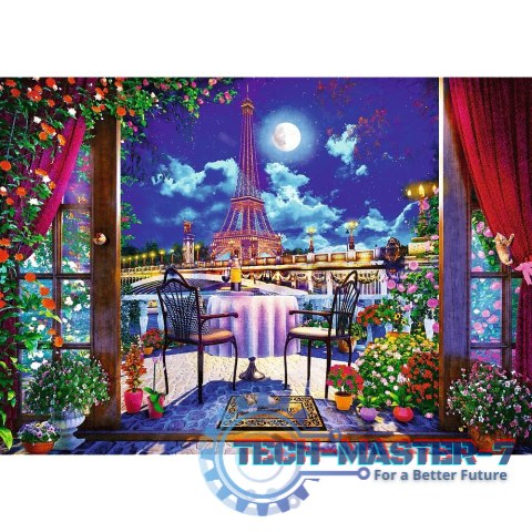 Puzzle 1000 elementów Premium Plus Paryż w blasku księżyca Puzzle 1000 elementów Premium Plus Paryż w blasku księżyca