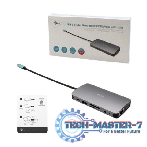 Stacja dokująca USB-C Metal Nano Dock HDMI/VGA with LAN + Universal Charger 100W Stacja dokująca USB-C Metal Nano Dock HDMI/VGA with LAN + Universal Charger 100W