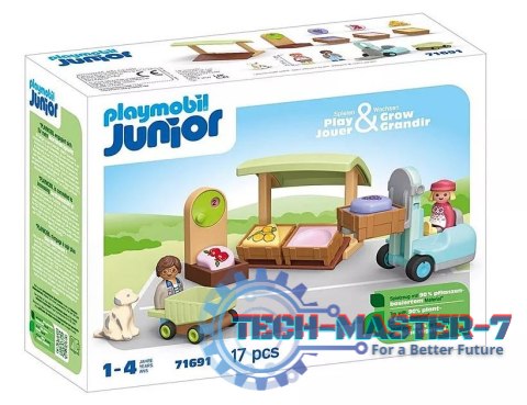 Zestaw z figurkami Junior 71691 Ekologiczny stragan z wózkiem widłowym Zestaw z figurkami Junior 71691 Ekologiczny stragan z wózkiem widłowym