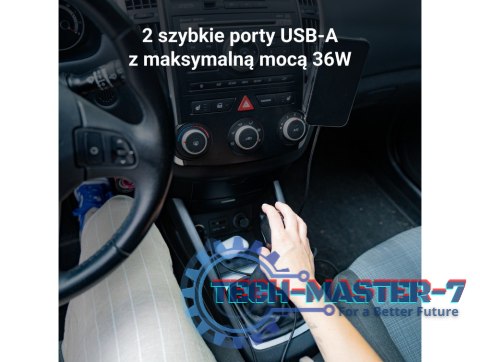 Ładowarka samochodowa GC PowerRide Nano36 36W 6A 2x USB-A Ładowarka samochodowa GC PowerRide Nano36 36W 6A 2x USB-A