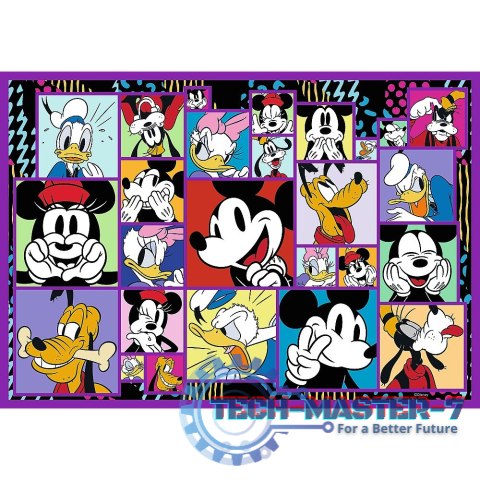 Puzzle 4x250 elementów Myszka Miki Puzzle 4x250 elementów Myszka Miki