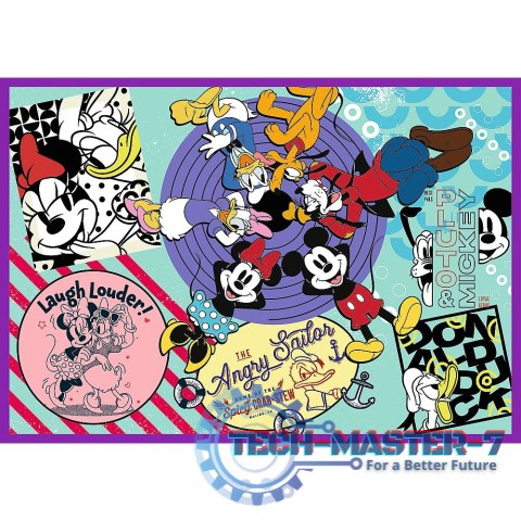 Puzzle 4x250 elementów Myszka Miki Puzzle 4x250 elementów Myszka Miki