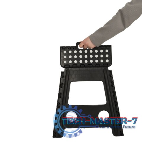 Stołek taboret składany antypoślizgowy 39cm czarny Stołek taboret składany antypoślizgowy 39cm czarny