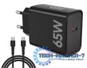Zasilacz PD65W USB-C uniwersalny do notebooków, smartfonów, tabletów, power banków oraz innych urządzeń z gniazdem zasilającym U