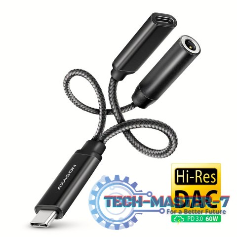 ADA-HCPD Zewnętrzna karta dźwiękowa USB-C 32bit DAC 3.5mm (F) złącze, 384kHz + PD 60W ADA-HCPD Zewnętrzna karta dźwiękowa USB-C 32bit DAC 3.5mm (F) złącze, 384kHz + PD 60W