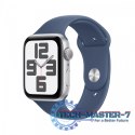 Watch SE GPS, koperta 44 mm z aluminium w kolorze srebrnym z paskiem sportowym w kolorze denim - rozmiar S/M Watch SE GPS, koperta 44 mm z aluminium w kolorze srebrnym z paskiem sportowym w kolorze denim - rozmiar S/M