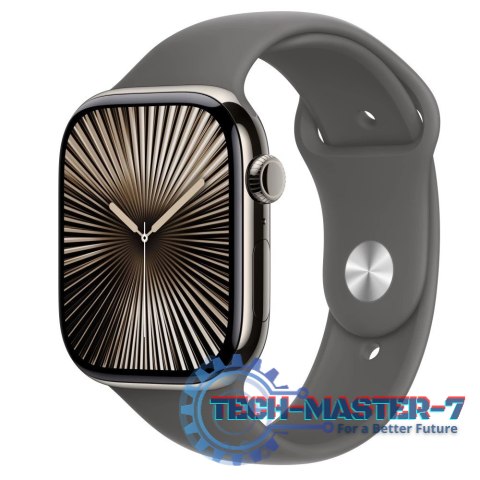 Watch Series 10 GPS + Cellular, koperta 46 mm z tytanu w kolorze naturalnym z paskiem sportowy w kolorze górskiej szarości - roz Watch Series 10 GPS + Cellular, koperta 46 mm z tytanu w kolorze naturalnym z paskiem sportowy w kolorze górskiej szarości - roz