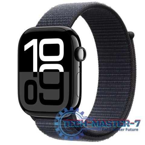 Watch Series 10 GPS, koperta 46 mm z aluminium w kolorze onyksu z opaską sportową w kolorze atramentowym Watch Series 10 GPS, koperta 46 mm z aluminium w kolorze onyksu z opaską sportową w kolorze atramentowym