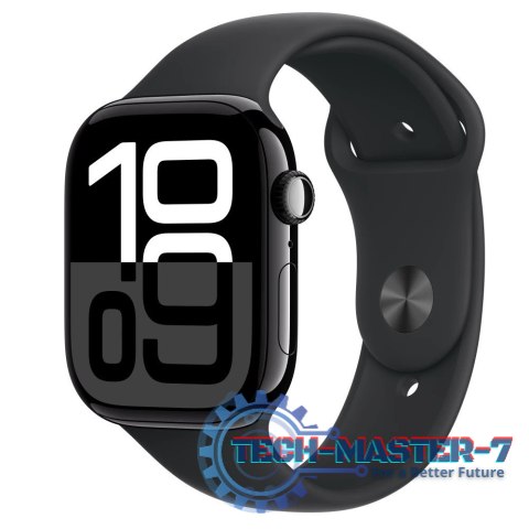 Watch Series 10 GPS, koperta 46 mm z aluminium w kolorze onyksu z paskiem sportowym w kolorze czarnym - rozmiar M/L Watch Series 10 GPS, koperta 46 mm z aluminium w kolorze onyksu z paskiem sportowym w kolorze czarnym - rozmiar M/L