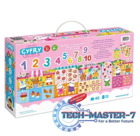 Puzzle Cyfry Króliczki Puzzle Cyfry Króliczki