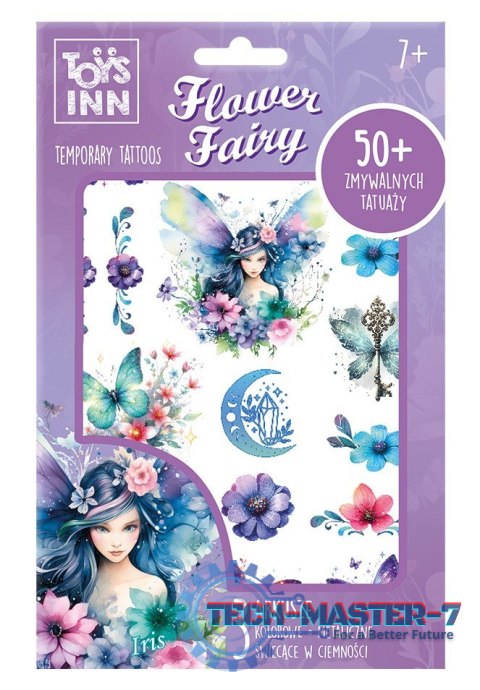 Tatuaże Flower Fairy Iris fiolet Tatuaże Flower Fairy Iris fiolet