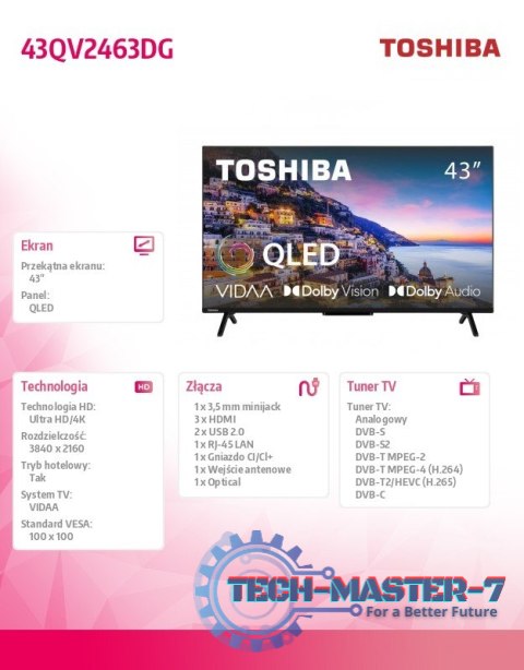 Telewizor QLED 43 cale 43QV2463DG Telewizor QLED 43 cale 43QV2463DG