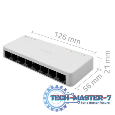 SWITCH przełącznik sieciowy 8 x port RJ45 | 100Mbps | Fast Ethernet | LAN SWITCH przełącznik sieciowy 8 x port RJ45 | 100Mbps | Fast Ethernet | LAN