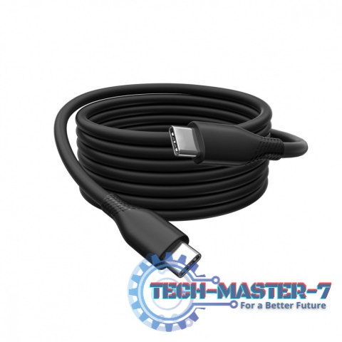 Kabel zasilający silikonowy USB-C - USB-C, USB 2.0 60W, 1m Czarny Kabel zasilający silikonowy USB-C - USB-C, USB 2.0 60W, 1m Czarny