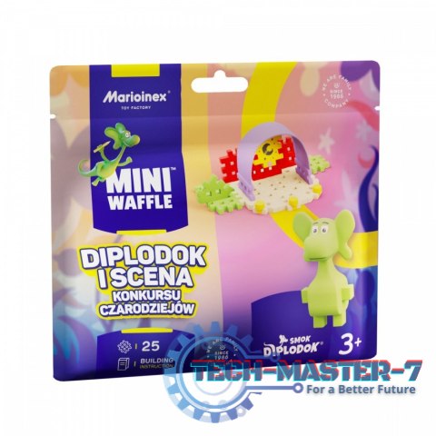 Klocki Mini Waffle - Saszetka Diplodok i scena 25 elementów Klocki Mini Waffle - Saszetka Diplodok i scena 25 elementów