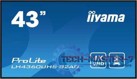 Monitor 43 LH4360UHS-B2A 24/7, 500cd, 4K, VA, Wifi, 6.5ms, 3xHDMI, 2xUSBR, J45, RS-232C Monitor 43 LH4360UHS-B2A 24/7, 500cd, 4K, VA, Wifi, 6.5ms, 3xHDMI, 2xUSBR, J45, RS-232C