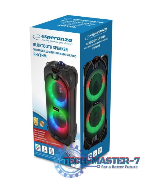 Głośnik BT FM LED RGB RYTHM Głośnik BT FM LED RGB RYTHM
