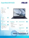 Notebook ExpertBook B9 B9403CVAR-KM0896X - 5 120U/16GB/512GB/14 WQXGA OLED/Win 11 PRO/3YRS Notebook ExpertBook B9 B9403CVAR-KM0896X - 5 120U/16GB/512GB/14 WQXGA OLED/Win 11 PRO/3YRS